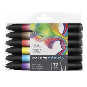 promarker-watercolour-ketvegu-akvarell-ecsetfilc-keszlet-12-szin-basic-tones